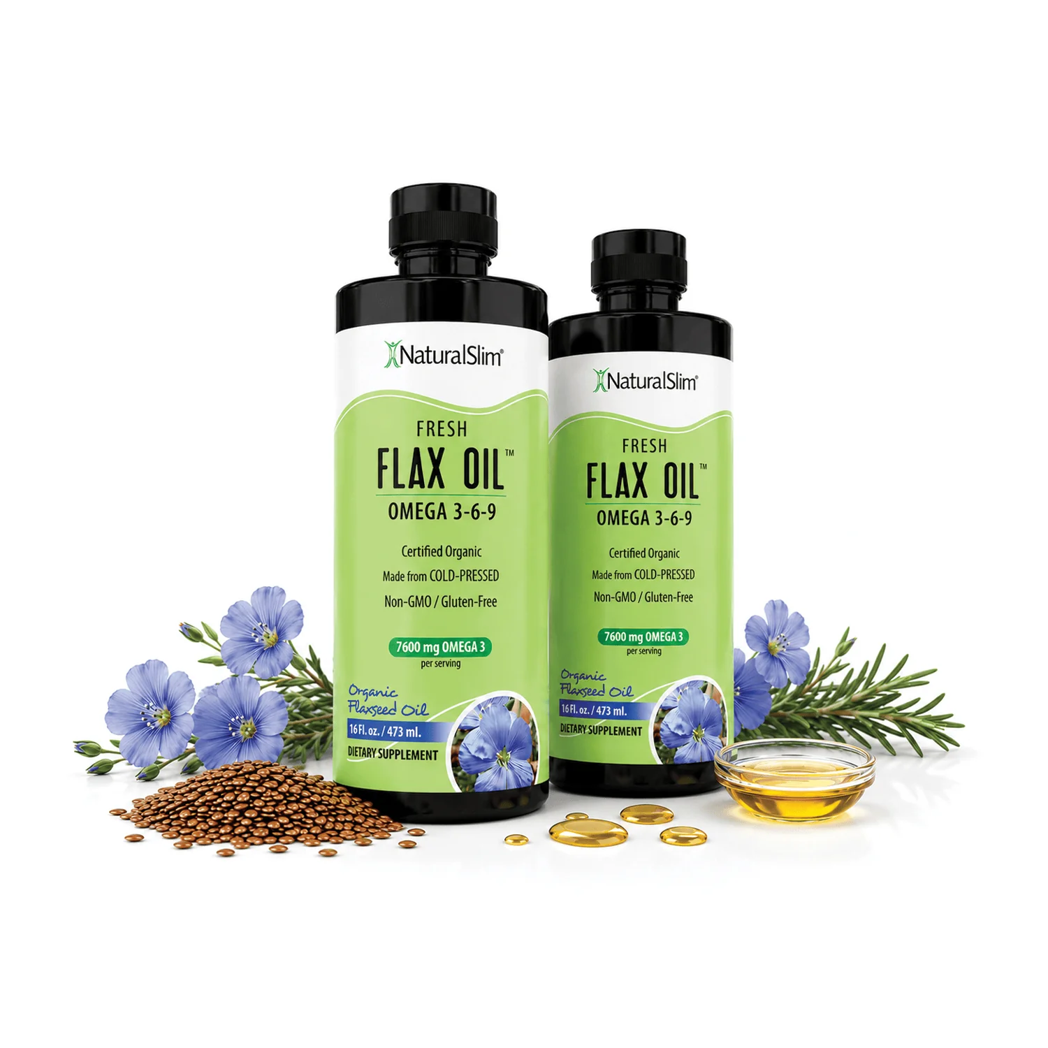 Flax Oil | Aceite de Lino con Omega 3-6-9 - 7,600 mg de ácidos grasos OMEGA-3 por porción - Image 5
