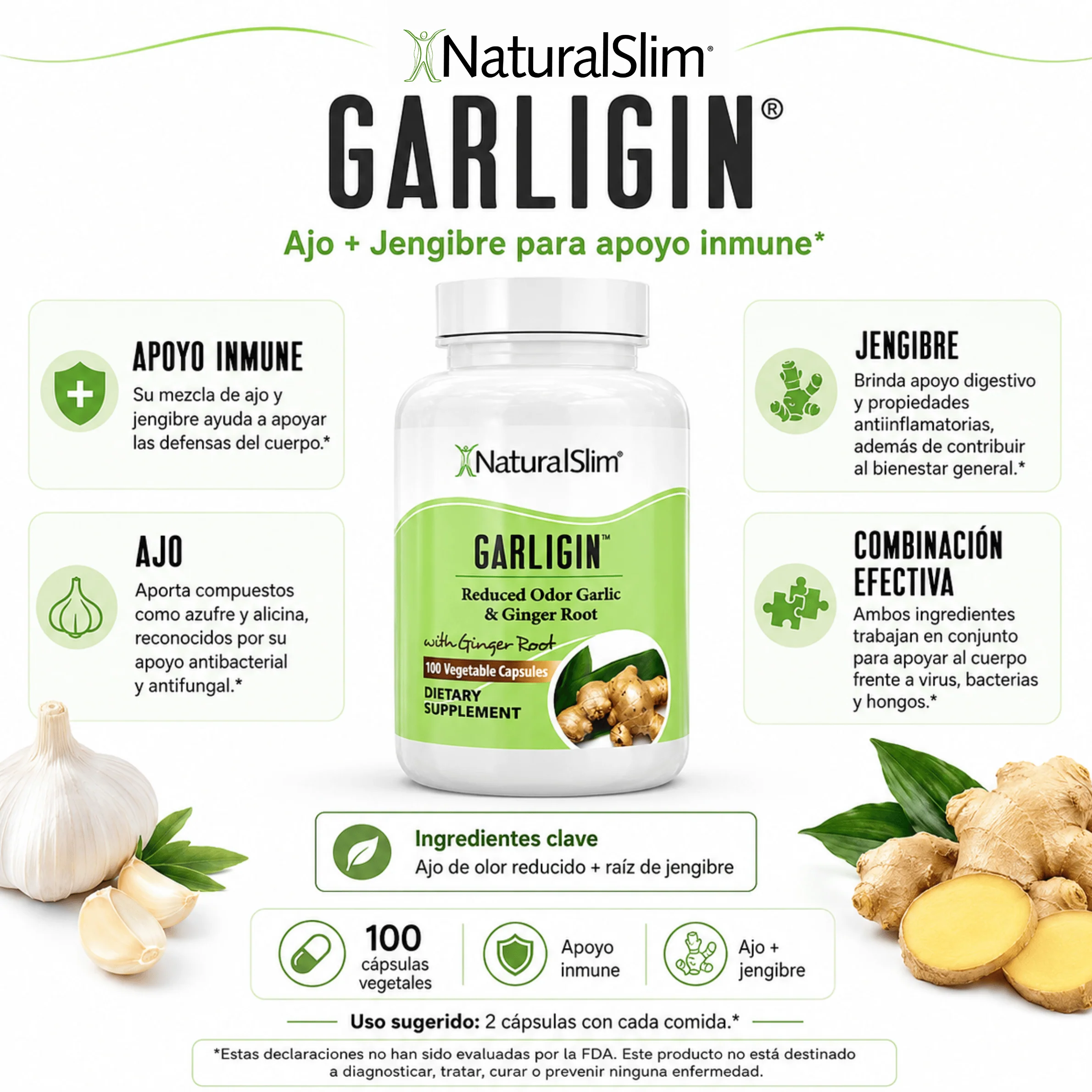 Garligin® | Mezcla de Ajo y Jengibre * Apoyo para el Sistema Inmune - Image 3