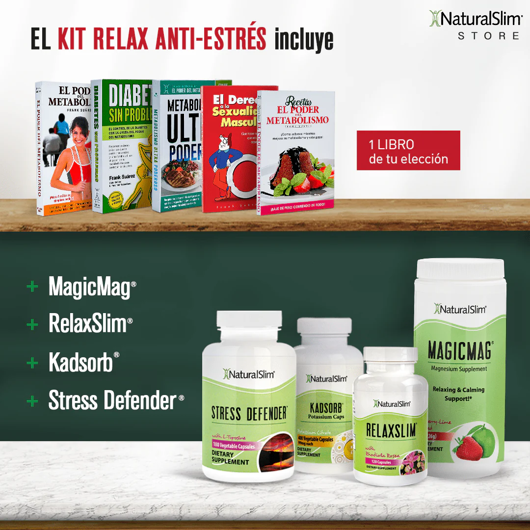 Kit Relax Anti-Estrés | Envío GRATIS - MagicMag, Kadsorb, Stress Defender, RelaxSlim y Libro de Frank Suárez - Image 3
