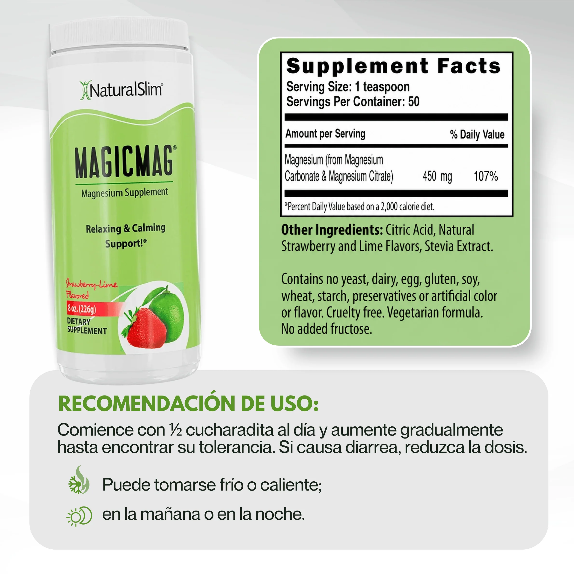 MagicMag® - Anti-Stress Drink | Bebida de Citrato de Magnesio *Sabor Strawberry and Lime (Fresa y Lima) - Image 7