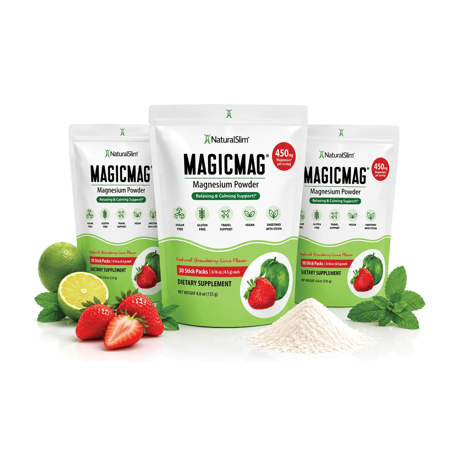 MagicMag® Stick Packs de 30 Unidades | Viaje-Travel | Fresa-Lima | Suplemento Citrato de Magnesio | Apoyo Relajante y Calmante* - Image 10
