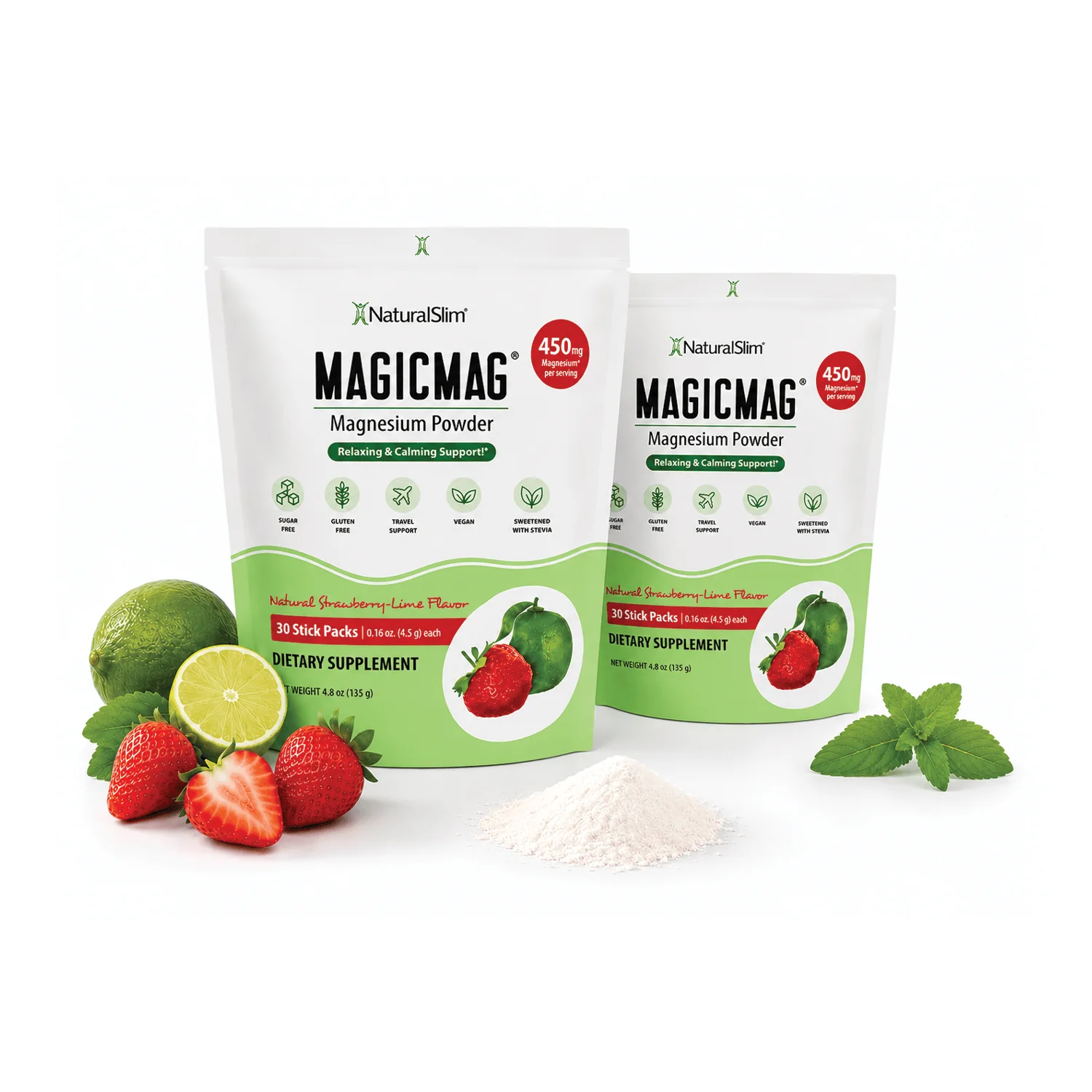 MagicMag® Stick Packs de 30 Unidades | Viaje-Travel | Fresa-Lima | Suplemento Citrato de Magnesio | Apoyo Relajante y Calmante* - Image 9