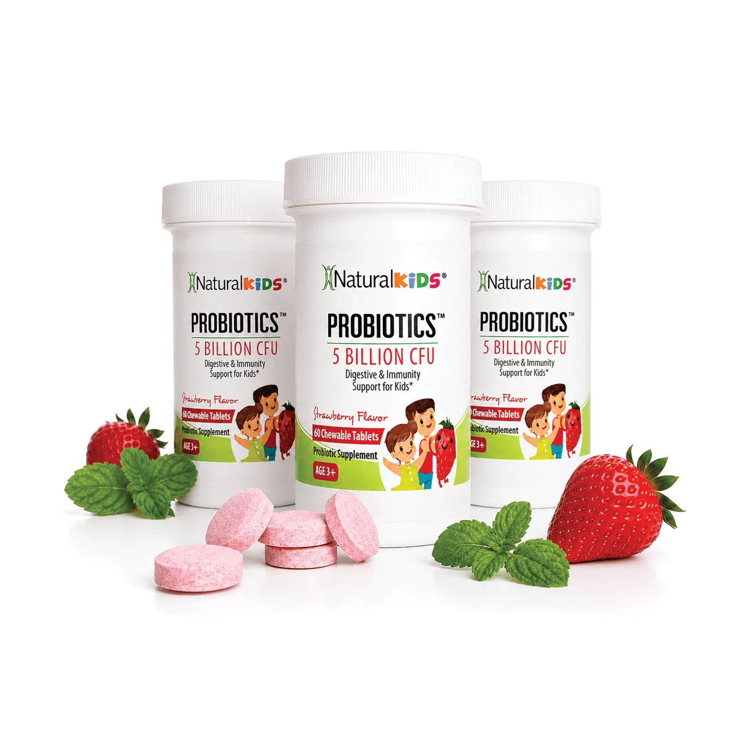NaturalKids® PROBIOTICS™ | Probióticos masticable | Apoyo digestivo e inmunológico* para niños - Image 7