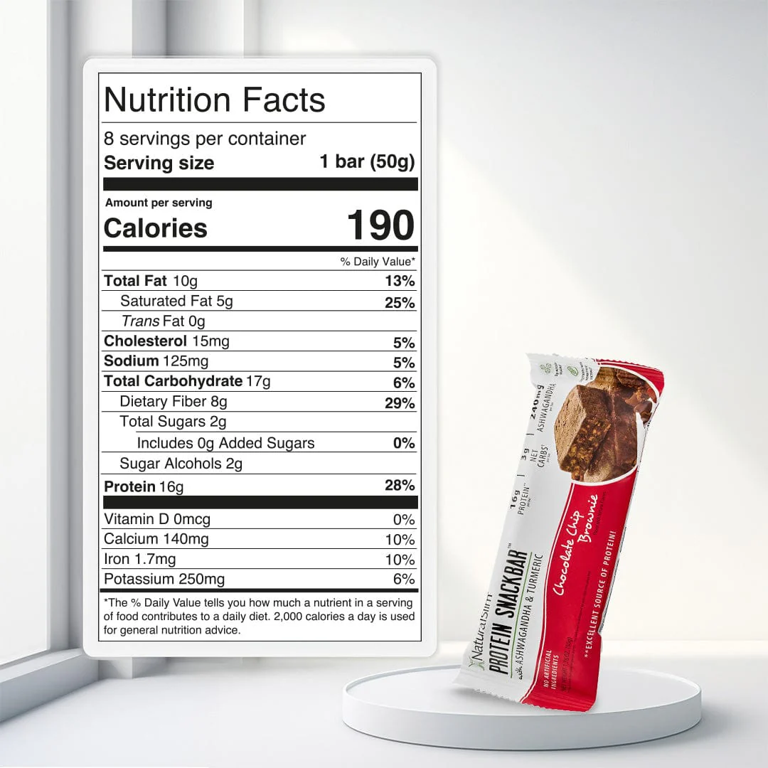 NaturalSlim® Protein Snackbar™ Chocolate Chip Brownie | Barras de proteína - Image 10