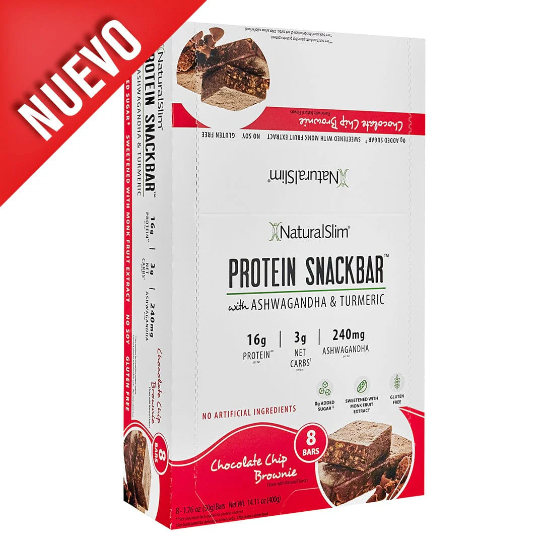 NaturalSlim® Protein Snackbar™ Chocolate Chip Brownie | Barras de proteína - Image 5