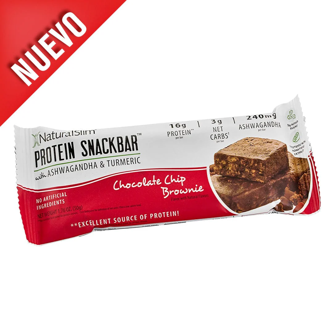 NaturalSlim® Protein Snackbar™ Chocolate Chip Brownie | Barras de proteína - Image 8
