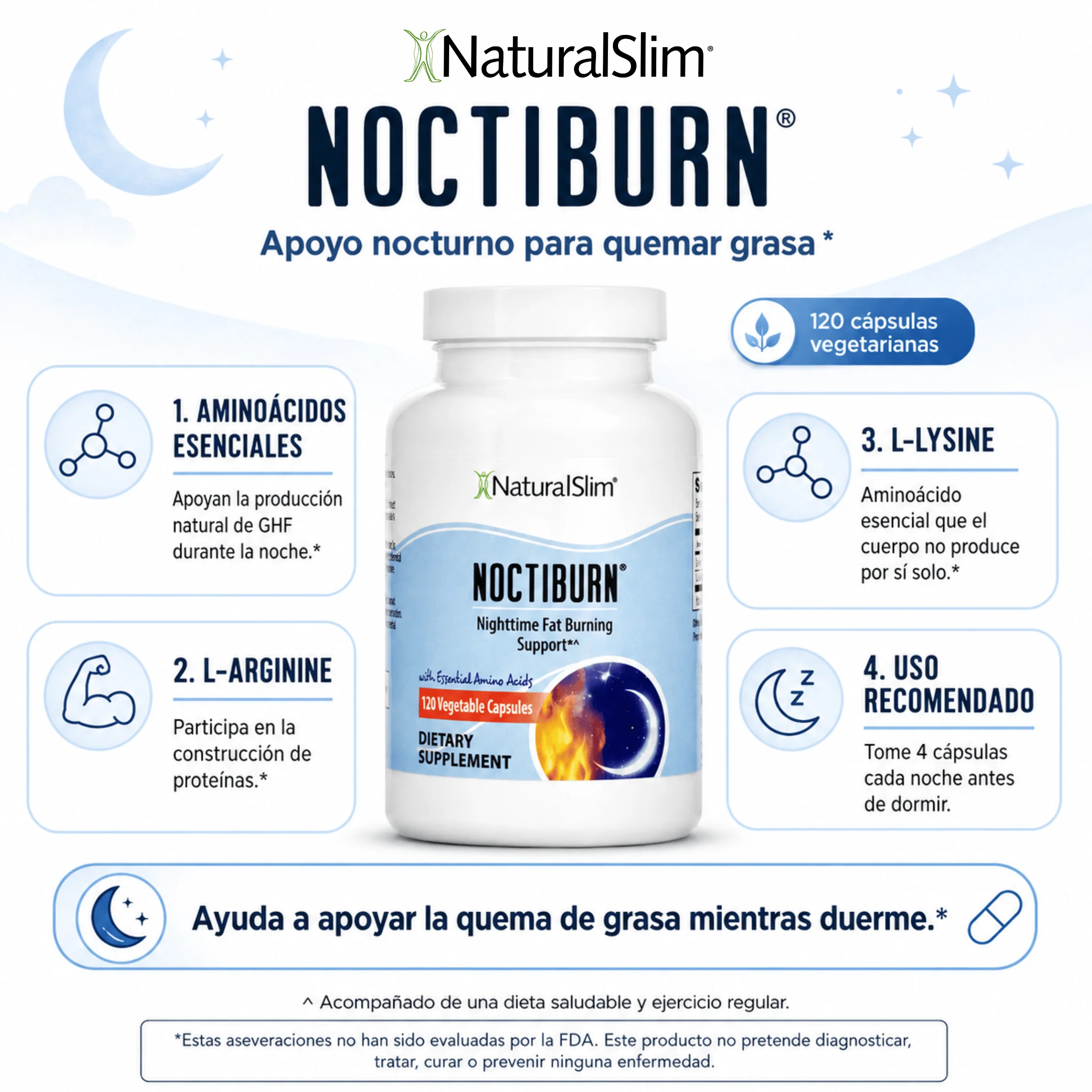 NoctiBurn® | Quemadores de Grasa Nocturnos * Nueva Imagen - Misma Formula - Image 3